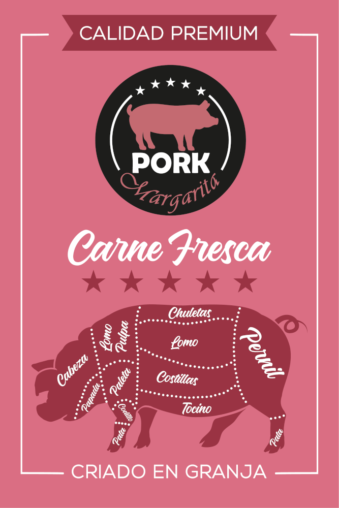 Diseño Gráfico dpi medios, diseño gráfico, Pork Margarita